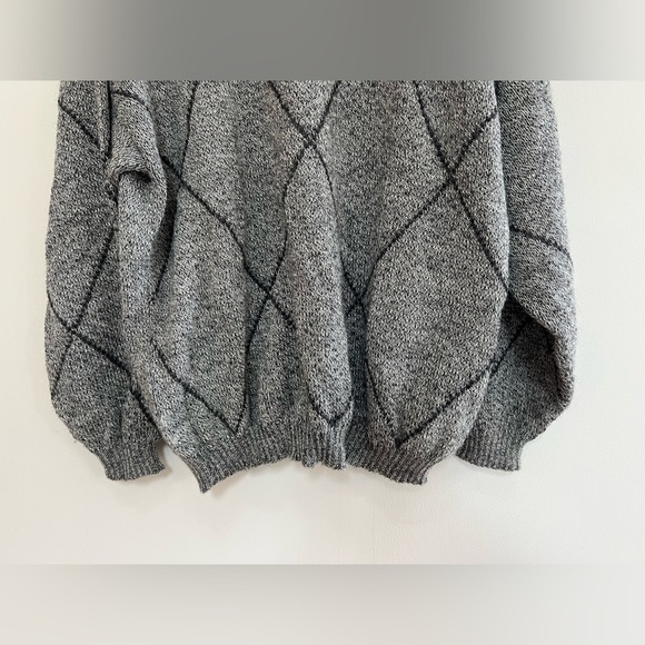 Britches of Georgetowne 100% Alpaca Wool Crewneck Sweater, Gray, XL - Picture 4 of 7